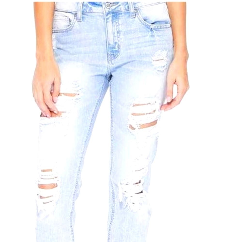 Eunina jeans frankie mid rise girlfriend boyfriend jeans light wash Size 9